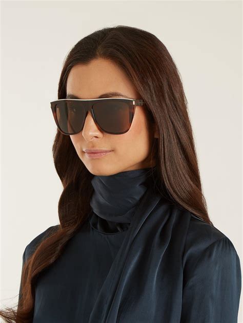 saint laurent flat top sunglasses
